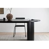 Venture Design Valgomasis stalas, Bianca ovalus, 75x200x90 cm, juodas