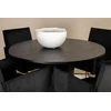 Venture Design Valgomasis stalas, Bianca, ⌀110 cm, Juodas / Valgomasis kėdė, Petra, 60x87x57 cm, Juoda