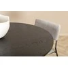 Venture Design Valgomasis stalas, Bianca, ⌀110 cm, Juodas, Kėdė, Kenth, 52x76x40 cm, Šviesiai pilka
