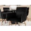 Venture Design Valgomasis stalas, Bianca, ⌀110 cm, Juodas / Valgomasis kėdė, Petra, 60x87x57 cm, Juoda
