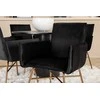 Venture Design Valgomasis stalas, Bianca, ⌀110 cm, Juodas / Valgomasis kėdė, Petra, 60x87x57 cm, Juoda