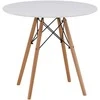 Venture Design Valgomasis stalas, Danburi, ø60 cm, Balta