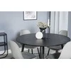 Venture Design Valgomasis stalas, Dipp, ⌀115 cm, Juodas / Valgomasis kėdė, Polar, 58x81x45.5 cm, Pilka
