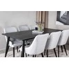 Venture Design Valgomasis stalas, Dipp, 180x90 cm, Juodas