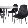 Venture Design Valgomasis stalas, Dipp, 115 cm, Juodas / Valgomasis kėdė, Polar Diamond, 52x86x44 cm, Juoda