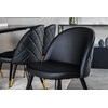 Venture Design Valgomasis stalas, Dipp, 180x90 cm, Juodas + Valgomasis kėdė, Velvet, 57x76.5x50 cm, Juoda