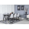 Venture Design Valgomasis stalas, Dipp, 180x90 cm, Juodas / Valgomasis kėdė, Polar Diamond, 86x44 cm, Pilka