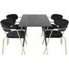 Venture Design Valgomasis stalas, Dipp, 75x120x85 cm, Juodas