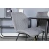 Venture Design Valgomasis stalas, Dipp, ⌀115 cm, Juodas / Valgomasis kėdė, Gemma, 63x90x50 cm, Pilka