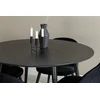 Venture Design Valgomasis stalas, Dipp, 115 cm, Juodas / Valgomasis kėdė, Velvetas, 57x76.5x50 cm, Juoda