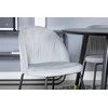 Venture Design Valgomasis stalas, Dipp, ⌀115 cm, Juodas / Valgomasis kėdė, Raukšlės, 50x79.5x49 cm, Pilka