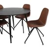 Venture Design Valgomasis stalas, Dipp, 115 cm, Juodas / Valgomasis kėdė, Polar, 54x88x44 cm, Juoda