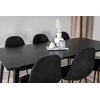 Venture Design Valgomasis stalas, Dipp, 180x90 cm, juodas furniras / Valgomasis kėdė, Polar, 53x87x44 cm, juoda