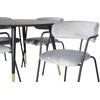 Venture Design Valgomasis stalas, Dipp, ⌀115 cm, Juodas / Kėdė, Arrow, 61x79x58 cm, Pilka