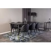 Venture Design Valgomasis stalas, Dipp, 180x90 cm, Juodas
