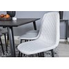 Venture Design Valgomasis stalas, Dipp, 180x90 cm, Juodas / Valgomasis kėdė, Polar Diamond, 86x44 cm, Pilka