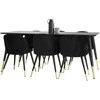 Venture Design Valgomasis stalas, Dipp, 180x90 cm, Juodas