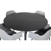 Venture Design Valgomasis stalas, Dipp, 115 cm, Juodas, Valgomasis kėdė, Comfort, 52x79.5x60.5 cm, Pilka