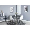 Venture Design Valgomasis stalas, Dipp, ⌀115 cm, Juodas / Valgomasis kėdė, Polar, 52x86x44 cm, Pilka