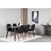 Venture Design Valgomasis stalas, Dipp, 180x90 cm, juodas furniras / Valgomasis kėdė, Polar, 53x87x44 cm, juoda