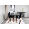 Venture Design Valgomasis stalas, Dipp, 180x90 cm, juodas furniras / Valgomasis kėdė, Polar, 53x87x44 cm, juoda