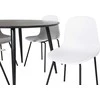 Venture Design Valgomasis stalas, Dipp, 115cm, Juodas / Valgomasis kėdė, Arctic, 47.5x82x49 cm, Balta