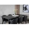 Venture Design Valgomasis stalas, Dipp, 180x90 cm, Juodas + Valgomasis kėdė, Velvet, 57x76.5x50 cm, Juoda