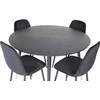 Venture Design Valgomasis stalas, Dipp, 115 cm, Juodas / Valgomasis kėdė, Polar Diamond, 52x86x44 cm, Juoda