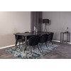 Venture Design Valgomasis stalas, Dipp, 180x90 cm, Juodas