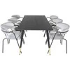 Venture Design Valgomasis stalas, Dipp, 180x90 cm, Juodas