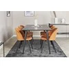 Venture Design Valgomasis stalas, Dipp, 180x90 cm, Juodas / Valgomasis kėdė, Samtinis, Oranžinis