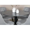 Venture Design Valgomasis stalas, Estelle, ø106 cm, Juodas