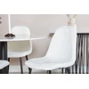 Venture Design Valgomasis stalas, Estelle, ø106x75 cm, Balta / Valgomasis kėdė, Polar, 53x87x44 cm, Balta