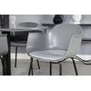 Venture Design Valgomasis stalas, Estelle, ø106 A75 cm, Juodas / Valgomasis kėdė, Gemma, 52x79.5x60.5 cm, Pilka