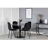 Venture Design Valgomasis stalas, Estelle, ø106x75 cm, Juodas / Valgomasis kėdė, Polar, 52x86x44 cm, Juoda