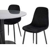 Venture Design Valgomasis stalas, Estelle, ø106x75 cm, Juodas / Valgomasis kėdė, Polar, 52x86x44 cm, Juoda