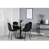 Venture Design Valgomasis stalas, Estelle, ø106x75 cm, Juodas / Valgomasis kėdė, Polar, 52x86x44 cm, Juoda