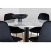 Venture Design Valgomasis stalas, Estelle, 106 cm, Balta, Kėdė, Polar, 52x86x44 cm, Juoda