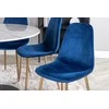 Venture Design Valgomasis stalas, Estelle, 106 cm, Balta, Kėdė, Polar, 52x86x44 cm, Mėlyna