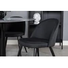 Venture Design Valgomasis stalas, Estelle, ø106x75 cm, Juodas / Velvet valgomasis kėdė, 57x76.5x50 cm, Juoda
