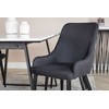 Venture Design Valgomasis stalas, Estelle, 140x90 cm, Balta / Valgomasis kėdė, Plaza, 58x86 cm, Juoda