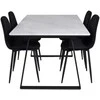 Venture Design Valgomasis stalas, Estelle, 140x90 cm, Balta / Valgomasis kėdė, Polar, 52x86 cm, Juoda