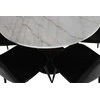 Venture Design Valgomasis stalas, Estelle, ø106xH75 cm, Juoda/Balta Marmuras, Valgomasis kėdė, Polar, 43x85.3x43.5 cm, Juoda