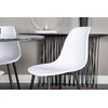 Venture Design Valgomasis stalas, Estelle, ø106x75 cm, Juodas / Valgomasis kėdė, Polar, 58x81x45.5 cm, Balta