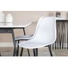 Venture Design Valgomasis stalas, Estelle, 140x90 cm, Balta / Valgomasis kėdė, Polar, 58x81 cm, Juoda