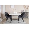 Venture Design Valgomasis stalas, Estelle, 140x90 cm, Balta / Valgomasis kėdė, Plaza, 58x86 cm, Juoda