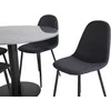 Venture Design Valgomasis stalas, Estelle apvalus, ø106 A75 cm, Juodas / Valgomasis kėdė, Polar, 53x87x44 cm, Juoda