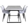 Venture Design Valgomasis stalas, Estelle, 140x90 cm, Balta / Valgomasis kėdė, Polar, 58x81 cm, Juoda