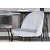 Venture Design Valgomasis stalas, Estelle, ø106 A75 cm, Juodas / Valgomasis kėdė, Raukšlės, 50x79.5x49 cm, Pilka