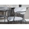 Venture Design Valgomasis stalas, Estelle, ø106x75 cm, Juodas / Valgomasis kėdė, Arrow, 61x79x58 cm, Pilka